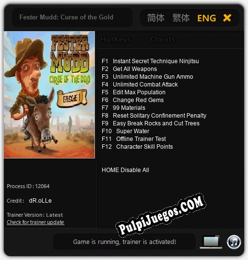 Entrenador liberado a Fester Mudd: Curse of the Gold [v1.0.3]