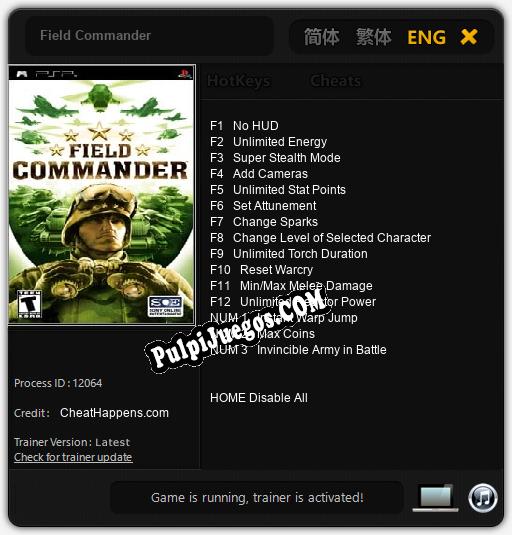 Field Commander: Cheats, Trainer +15 [CheatHappens.com]