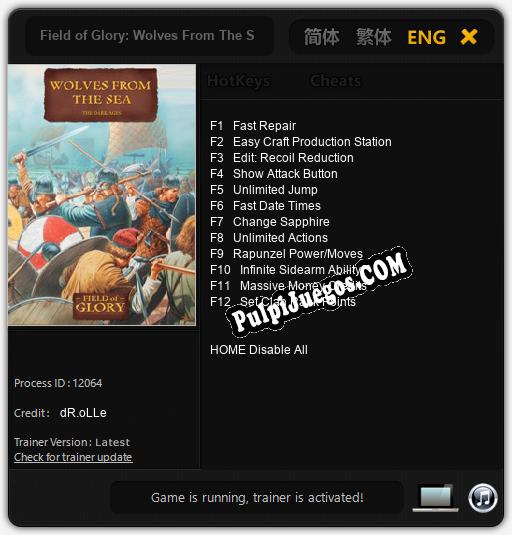 Field of Glory: Wolves From The Sea: Treinador (V1.0.45)