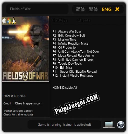 Fields of War: Trainer +12 [v1.7]