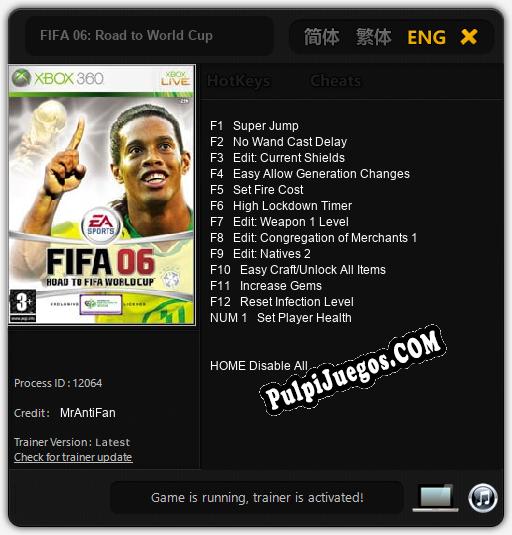 FIFA 06: Road to World Cup: Cheats, Trainer +13 [MrAntiFan]