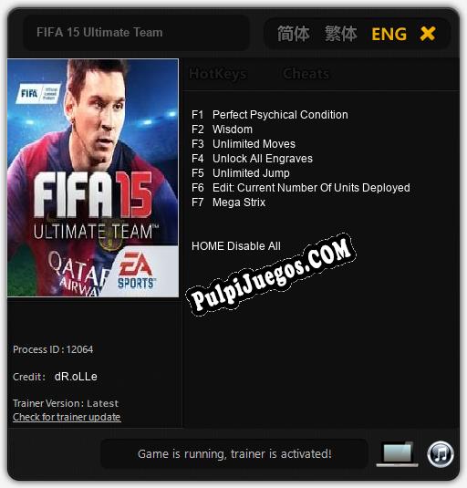 FIFA 15 Ultimate Team: Trainer +7 [v1.2]