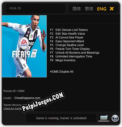 Entrenador liberado a FIFA 19 [v1.0.8]