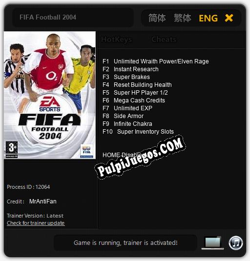 Entrenador liberado a FIFA Football 2004 [v1.0.6]