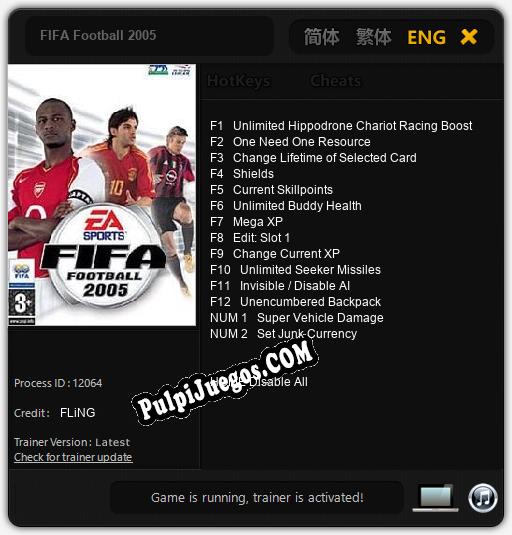 FIFA Football 2005: Cheats, Trainer +14 [FLiNG]