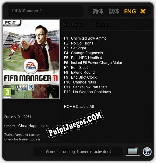 FIFA Manager 11: Trainer +12 [v1.7]