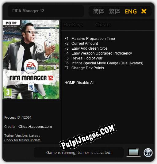 FIFA Manager 12: Cheats, Trainer +7 [CheatHappens.com]