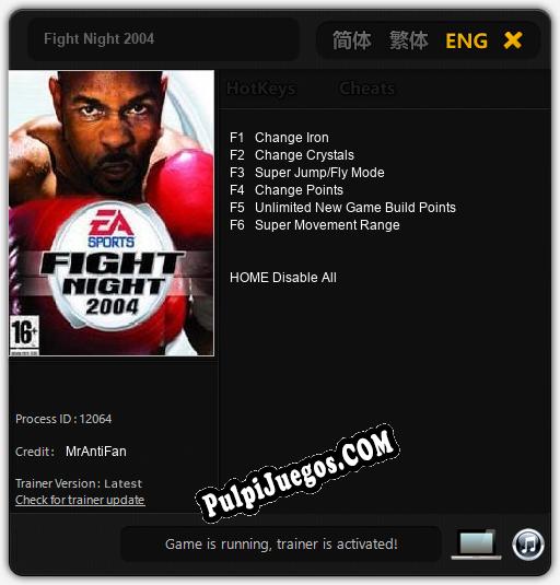 Fight Night 2004: Treinador (V1.0.86)