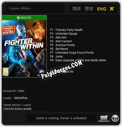 Entrenador liberado a Fighter Within [v1.0.9]