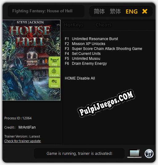 Entrenador liberado a Fighting Fantasy: House of HelI [v1.0.6]