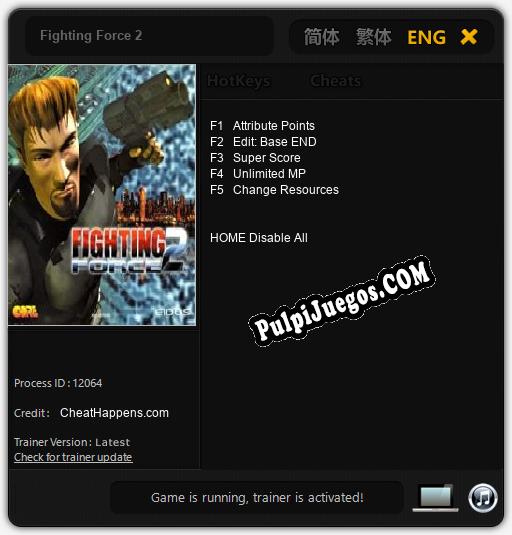 Fighting Force 2: Treinador (V1.0.87)