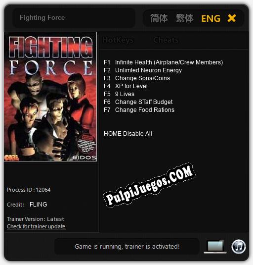 Entrenador liberado a Fighting Force [v1.0.9]