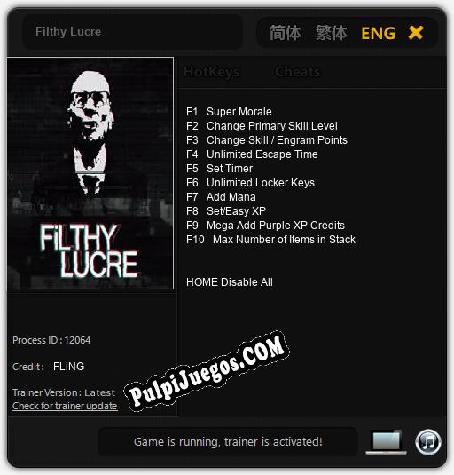 Entrenador liberado a Filthy Lucre [v1.0.2]