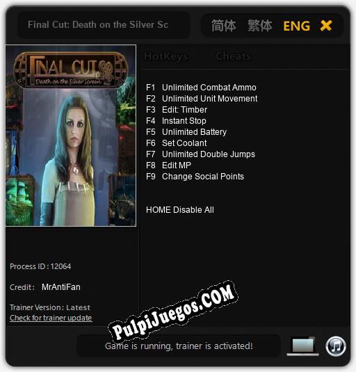 Entrenador liberado a Final Cut: Death on the Silver Screen [v1.0.4]