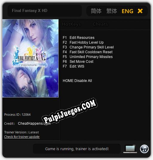 Final Fantasy X HD: Cheats, Trainer +7 [CheatHappens.com]