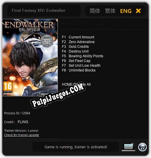 Final Fantasy XIV: Endwalker: Cheats, Trainer +8 [FLiNG]