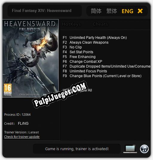 Entrenador liberado a Final Fantasy XIV: Heavensward [v1.0.7]