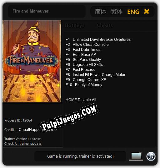 Fire and Maneuver: Trainer +10 [v1.8]