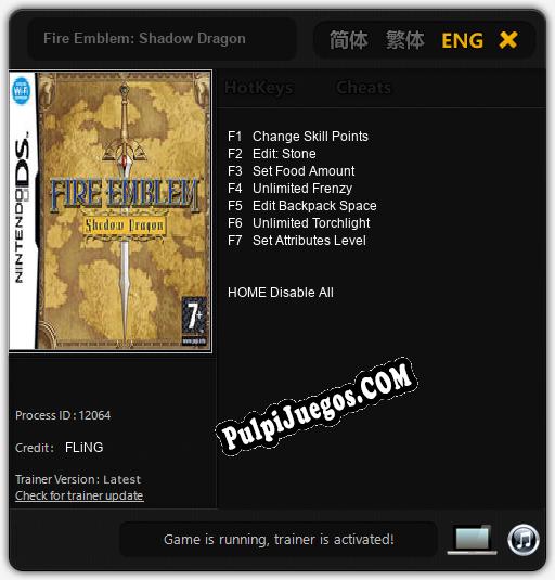 Fire Emblem: Shadow Dragon: Cheats, Trainer +7 [FLiNG]