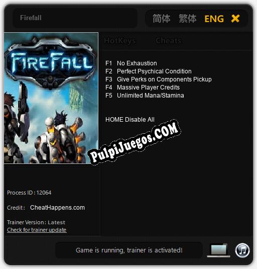 Firefall: Treinador (V1.0.73)