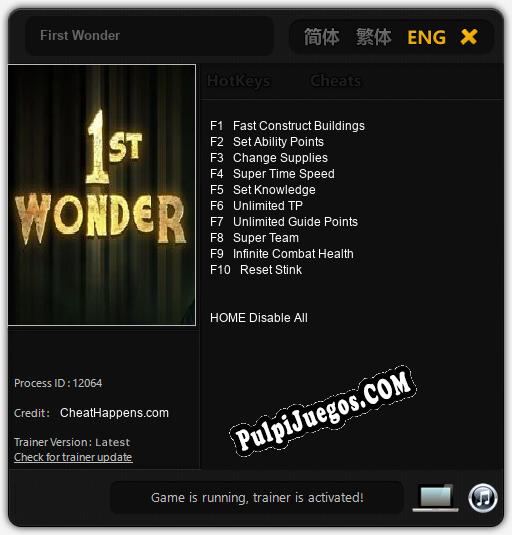 Entrenador liberado a First Wonder [v1.0.3]