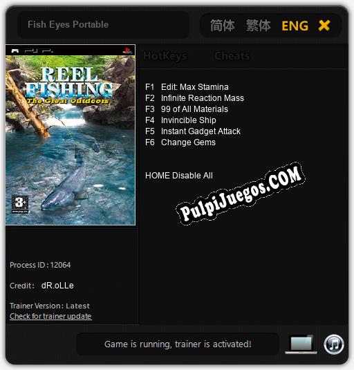 Fish Eyes Portable: Treinador (V1.0.26)