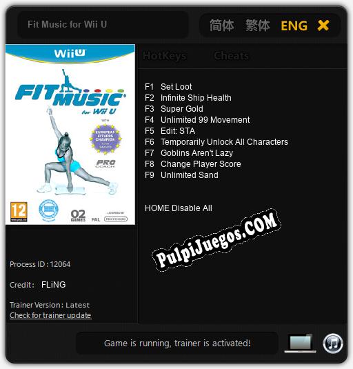 Entrenador liberado a Fit Music for Wii U [v1.0.7]