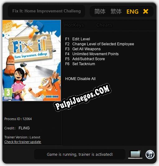 Fix It: Home Improvement Challenge: Trainer +6 [v1.6]