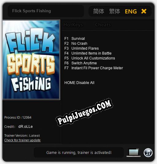 Flick Sports Fishing: Cheats, Trainer +7 [dR.oLLe]