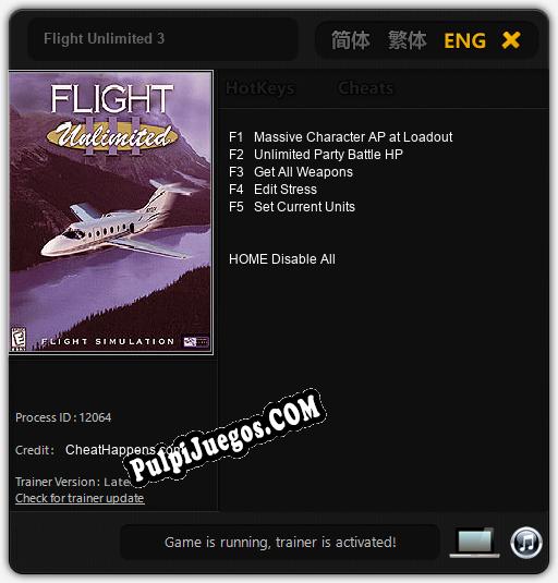 Entrenador liberado a Flight Unlimited 3 [v1.0.8]