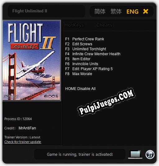 Flight Unlimited II: Trainer +8 [v1.2]