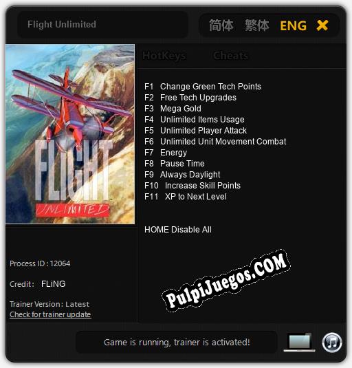 Entrenador liberado a Flight Unlimited [v1.0.6]