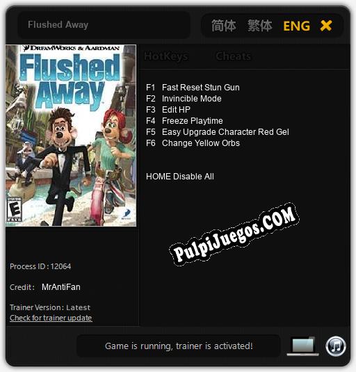 Flushed Away: Cheats, Trainer +6 [MrAntiFan]