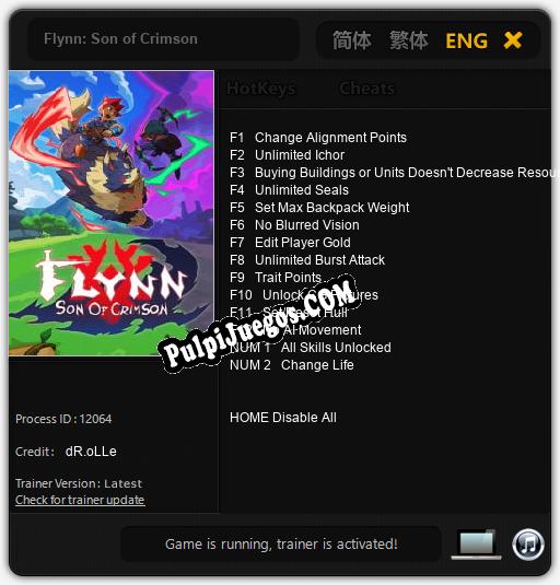 Flynn: Son of Crimson: Cheats, Trainer +14 [dR.oLLe]