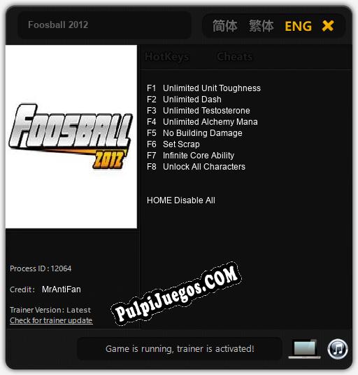 Entrenador liberado a Foosball 2012 [v1.0.4]