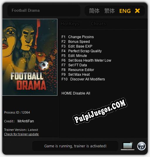 Football Drama: Trainer +10 [v1.1]