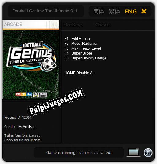 Football Genius: The Ultimate Quiz: Trainer +5 [v1.5]