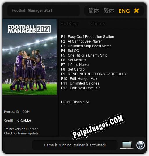 Football Manager 2021: Cheats, Trainer +12 [dR.oLLe]