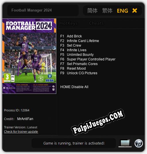 Football Manager 2024: Cheats, Trainer +9 [MrAntiFan]