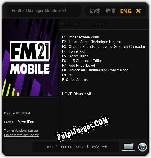 Entrenador liberado a Football Manager Mobile 2021 [v1.0.4]