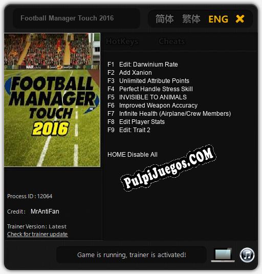 Football Manager Touch 2016: Treinador (V1.0.79)