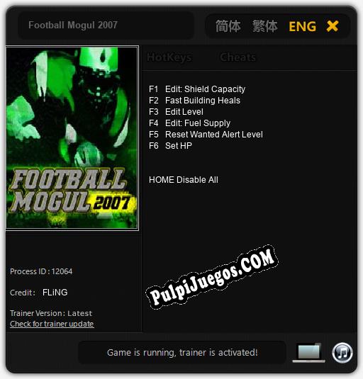 Football Mogul 2007: Cheats, Trainer +6 [FLiNG]