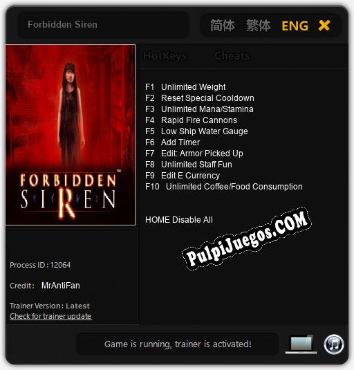 Entrenador liberado a Forbidden Siren [v1.0.9]