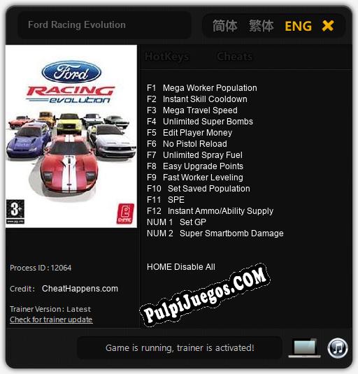 Ford Racing Evolution: Treinador (V1.0.36)