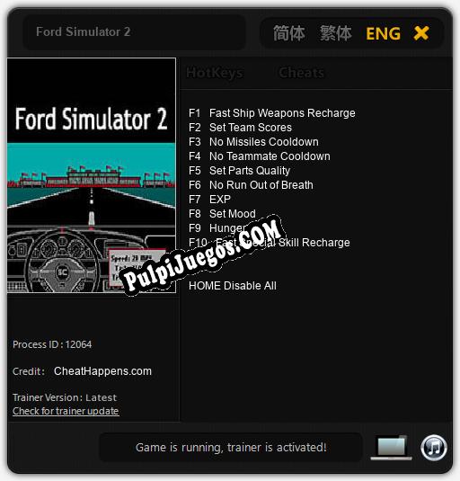 Ford Simulator 2: Treinador (V1.0.33)