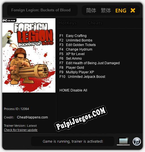 Foreign Legion: Buckets of Blood: Cheats, Trainer +10 [CheatHappens.com]