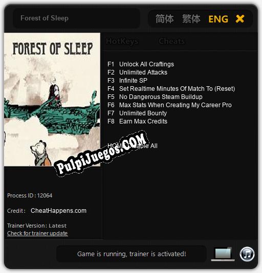 Entrenador liberado a Forest of Sleep [v1.0.5]