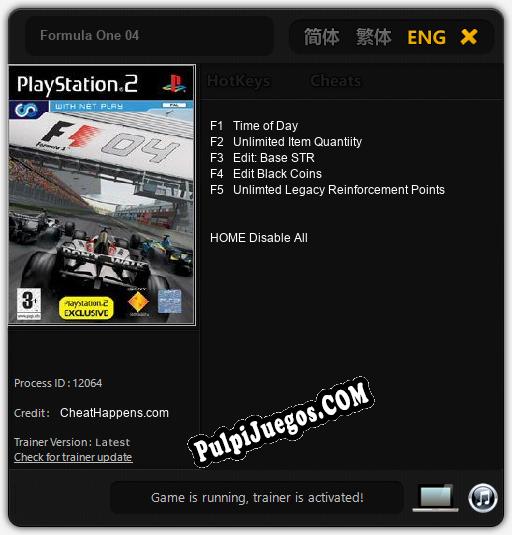 Formula One 04: Trainer +5 [v1.7]