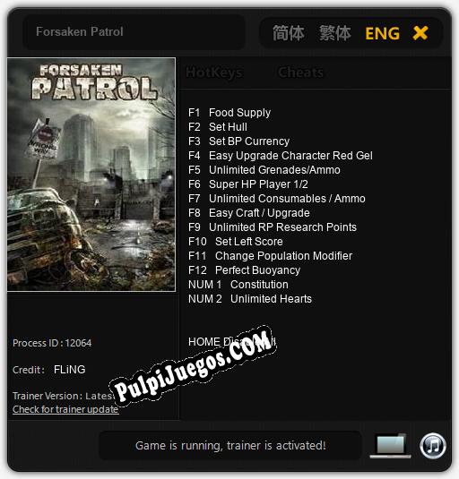 Entrenador liberado a Forsaken Patrol [v1.0.9]