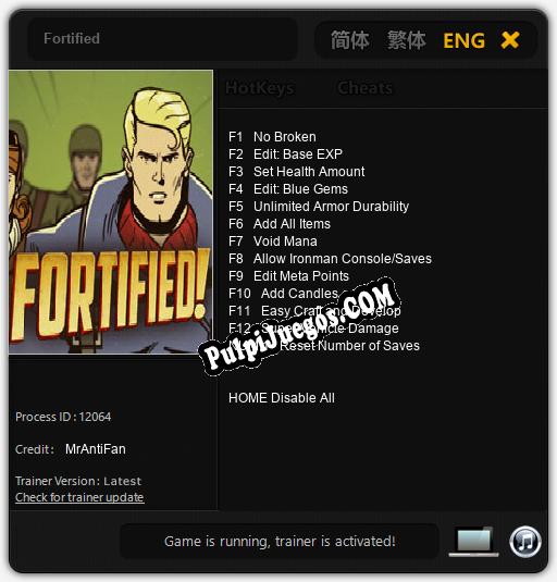 Fortified: Treinador (V1.0.81)